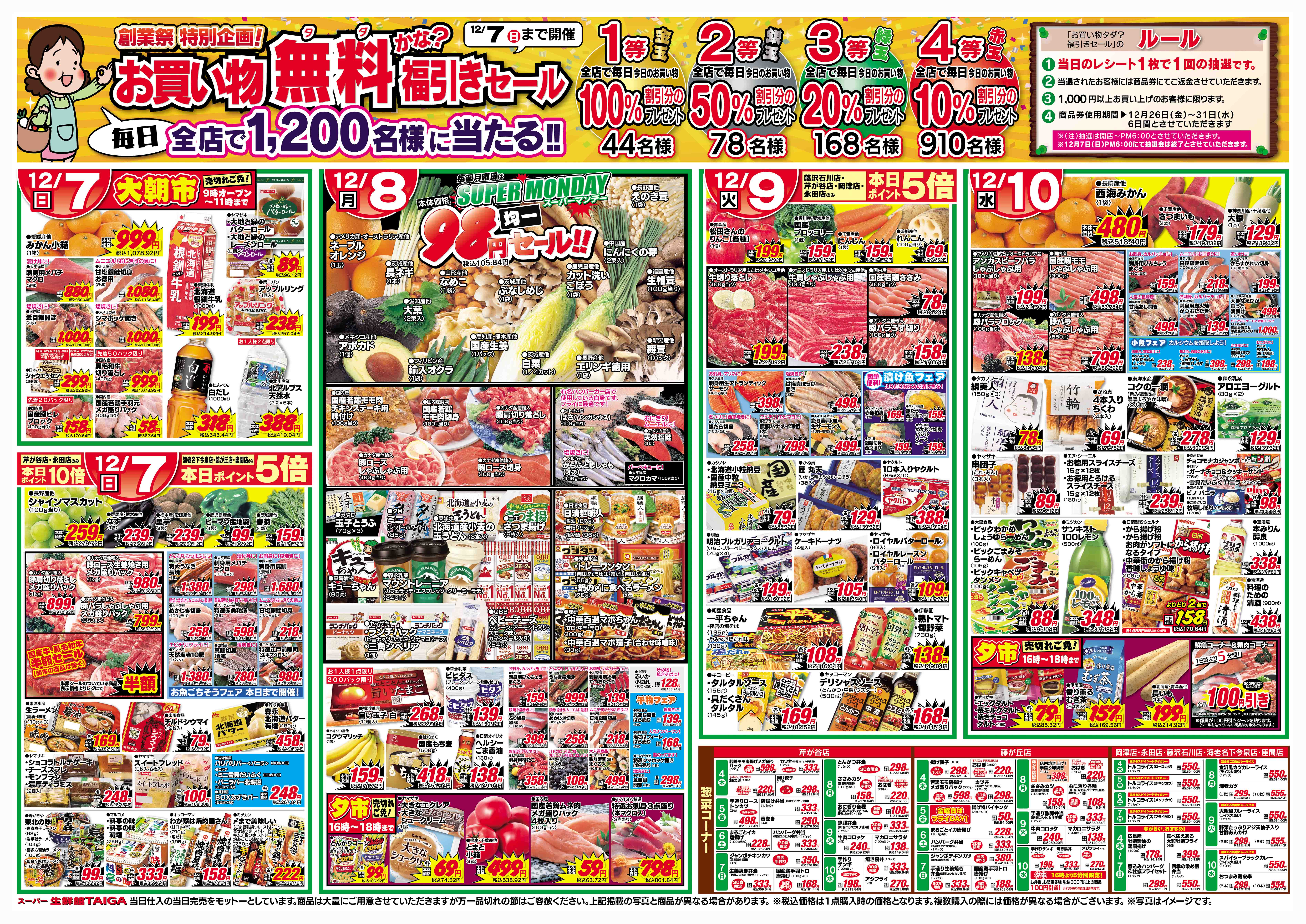 岡津店：チラシ裏